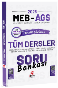 Tekrar Akademi 2026 MEB-AGS Tüm Dersler Soru Bankası Çözümlü