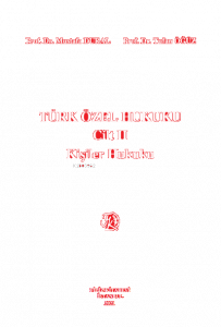 Türk Özel Hukuku Cilt II Kişiler Hukuku