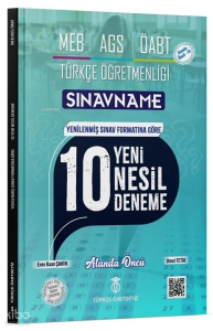 Türkçe ÖABTDEYİZ ÖABT MEB-AGS Türkçe Öğretmenliği Sınavname 10 Deneme Çözümlü