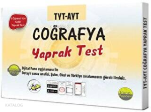 TYT-AYT Coğrafya Yaprak Testleri (Kutu Test 5 öğrenci için 5x48 Adet)