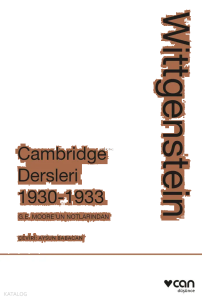Wittgenstein: Cambridge Dersleri 1930-1933 G.E. Moore’un Notlarından
