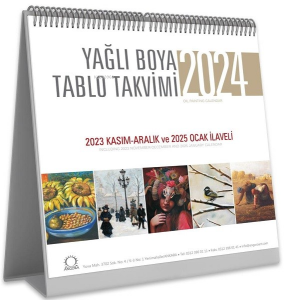Yağlı Boya Tablo Takvimi 2024 Masa Takvimi