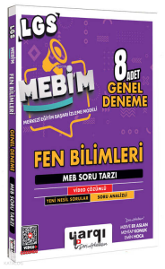 Yargı Ders Arkadaşım 8.Sınıf LGS MEBİM Fen Bilimleri 8 Adet Genel Deneme
