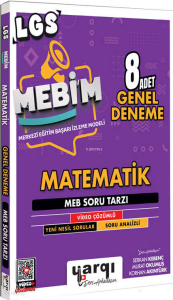 Yargı Ders Arkadaşım 8.Sınıf LGS MEBİM Matematik 8 Adet Genel Deneme