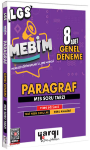 Yargı Ders Arkadaşım 8.Sınıf LGS MEBİM Paragraf 8 Adet Genel Deneme