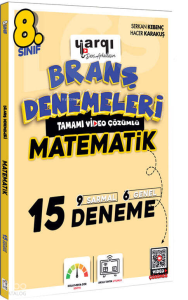 Yargı Ders Arkadaşım 8.Sınıf Tamamı Video Çözümlü Matematik 15 Branş Denemeleri