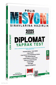 Yargı Yayınevi 2025 Polis Misyon Sınavlarına Hazırlık Diplomat Serisi Diplomat Çek Kopart Yaprak Test