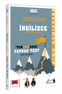 Yargı Yayınları 2024 ÖABT İngilizce Çek Kopart Yaprak Test (Tam 1200 Soru) High Achievers