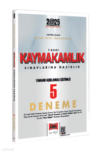 Yargı Yayınları 2025 Kaymakamlık Sınavlarına Hazırlık Tamamı Açıklamalı Çözümlü 5 Deneme