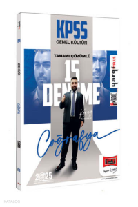 Yargı Yayınları 2025 KPSS Genel Kültür Tamamı Çözümlü Coğrafya 15 Deneme