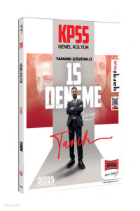Yargı Yayınları 2025 KPSS Genel Kültür Tamamı Çözümlü Tarih 15 Deneme