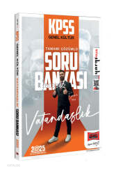 Yargı Yayınları 2025 KPSS Genel Kültür Tamamı Çözümlü Vatandaşlık Soru Bankası