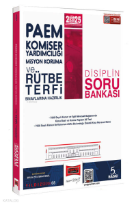 Yargı Yayınları 2025 PAEM Komiser Yardımcılığı Misyon Koruma ve Rütbe Terfi Sınavlarına Hazırlık Disiplin Soru Bankası