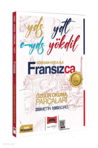 Yargı Yayınları 2025 YDS YDT E-YDS YÖKDİL Gökhan Hoca İle Fransızca Özgün Okuma Parçaları 200 Metin 1000 Soru