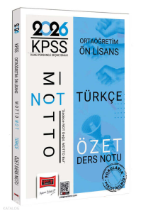 Yargı Yayınları 2026 KPSS Ortaöğretim Ön Lisans Motto Serisi Türkçe Özet Ders Notu