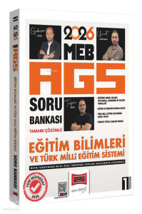 Yargı Yayınları 2026 MEB-AGS Eğitim Bilimleri ve Türk Milli Eğitim sistemi Tamamı Çözümlü Soru Bankası Modül 1