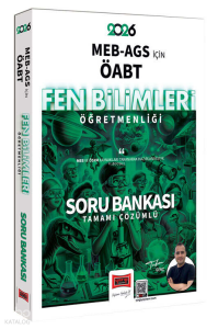 Yargı Yayınları 2026 MEB-AGS ÖABT Fen Bilimleri Öğretmenliği Tamamı Çözümlü Soru Bankası