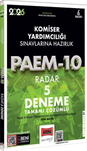 Yargı Yayınları 2026 PAEM Komiser Yardımcılığı Sınavlarına Hazırlık Radar 5 Deneme