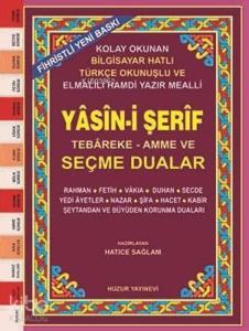 Yasin-i Şerif ve Seçme Dualar (Kod:031) (Cami Boy, 2.Hamur); Fihristli, Bilgisayar Hatlı, Renkli