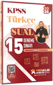 Yediiklim 2026 KPSS Atölye Serisi Türkçe Sual Tamamı Video Çözümlü 15 Deneme Sınavı