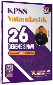 Yediiklim 2026 KPSS Vatandaşlık Tamamı Video Çözümlü 26 Deneme Sınavı