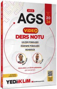 Yediiklim 2026 MEB AGS Gelişim Psikolojisi Öğrenme Psikolojisi ve Rehberlik Video Anlatımlı Ders Notu