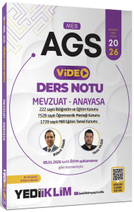Yediiklim 2026 MEB AGS Mevzuat ve Anayasa Video Anlatımlı Ders Notu