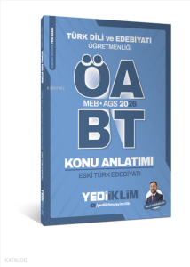 Yediiklim 2026 MEB AGS ÖABT Türk Dili ve Edebiyatı Öğretmenliği Eski Türk Edebiyatı Konu Anlatımı