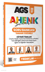 Yediiklim 2027 AGS Ahenk Serisi Eğitimin Temelleri Tamamı Çözümlü Soru Bankası