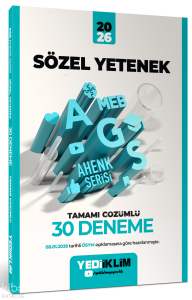 Yediiklim MEB-AGS Ahenk Sözel Yetenek Tamamı Çözümlü 30 Deneme