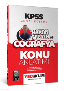 Yediiklim Yayıncılık 2025 KPSS Genel Kültür Hakan Bileyen ile Coğrafya Konu Anlatımı