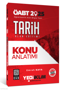 Yediiklim Yayıncılık 2025 ÖABT Tarih Alan Eğitimi Konu Anlatımı