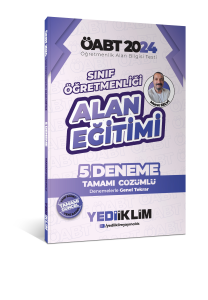 Yediiklim Yayıncılık ÖABT Sınıf Öğretmenliği Alan Eğitimi Tamamı Çözümlü 5 Deneme