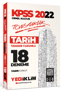 Yediiklim Yayınları 2022 KPSS Genel Kültür Tonyukuk Tarih Tamamı Çözümlü 18 Deneme
