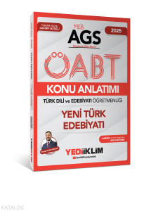 Yediiklim Yayınları 2025 2025 MEB AGS ÖABT Türk Dili ve Edebiyatı Öğretmenliği Eski Türk Edebiyatı Konu Anlatımı