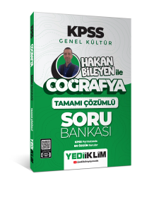 Yediiklim Yayınları 2025 KPSS Genel Kültür Coğrafya Hakan Bileyen İle Tamamı Çözümlü Soru Bankası