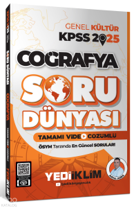 Yediiklim Yayınları 2025 KPSS Genel Kültür Coğrafya Tamamı Video Çözümlü Soru Dünyası