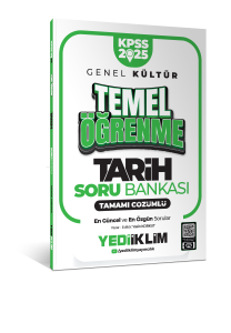 Yediiklim Yayınları 2025 KPSS Genel Kültür Tarih Temel Öğrenme Tamamı Çözümlü Soru Bankası