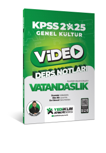 Yediiklim Yayınları 2025 KPSS Genel Kültür Vatandaşlık Video Ders Notları