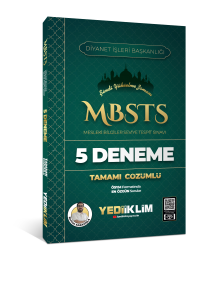 Yediiklim Yayınları 2025 MBSTS Mesleki Bilgiler Seviye Tespit Sınavı Tamamı Çözümlü 5 Deneme