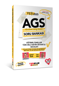 Yediiklim Yayınları 2025 MEB AGS Eğitimin Temelleri - Türk Milli Eğitimi Sistemi ile Mevzuatı Tamamı Çözümlü Soru Bankası