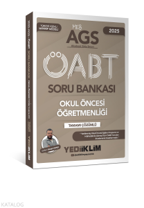 Yediiklim Yayınları 2025 MEB AGS ÖABT Okul Öncesi Öğretmenliği Tamamı Çözümlü Soru Bankası