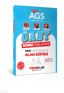 Yediiklim Yayınları 2025 MEB AGS ÖABT Sınıf Öğretmenliği Alan Eğitimi Konu Anlatımı