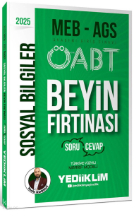 Yediiklim Yayınları 2025 MEB AGS ÖABT Sosyal Bİlgiler Öğretmenliği Beyin Fırtınası (Soru-Cevap)