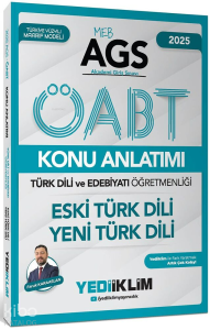 Yediiklim Yayınları 2025 MEB AGS ÖABT Türk Dili ve Edebiyatı Öğretmenliği Eski Türk Dili - Yeni Türk Dili Konu Anlatımı