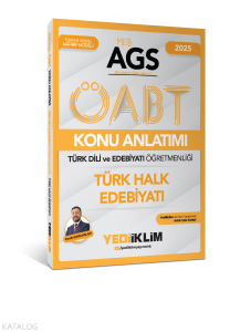 Yediiklim Yayınları 2025 MEB AGS ÖABT Türk Dili ve Edebiyatı Öğretmenliği Türk Halk Edebiyatı Konu Anlatımı