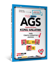 Yediiklim Yayınları 2025 MEB AGS Tarih - Türkiye Coğrafyası - Anayasa Konu Anlatımı