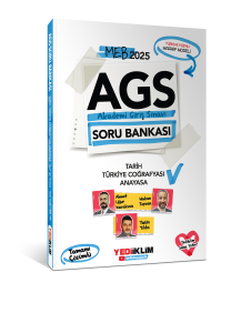 Yediiklim Yayınları 2025 MEB AGS Tarih - Türkiye Coğrafyası - Anayasa Tamamı Çözümlü Soru Bankası