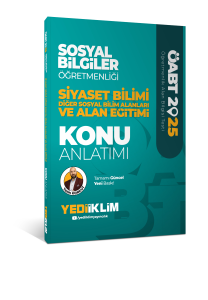 Yediiklim Yayınları 2025 ÖABT Sosyal Bilgiler Öğretmenliği Siyaset Bilimi Diğer Sosyal Bilim Alanları ve Alan Eğitimi Konu Anlatımı