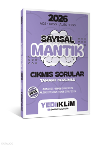 Yediiklim Yayınları 2026 AGS KPSS ALES DGS Sayısal Mantık Tamamı Çözümlü Çıkmış Sorular